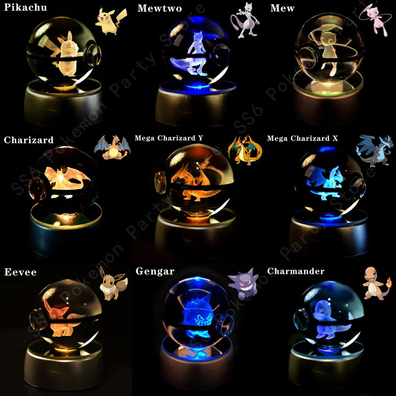 Pokémon 3D Crystal Night Light