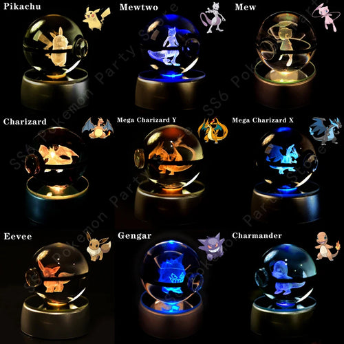 Pokémon 3D Crystal Night Light