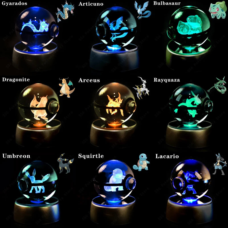 Pokémon 3D Crystal Night Light